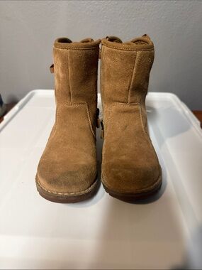 UGG Kids Chestnut Suede Zip Boots